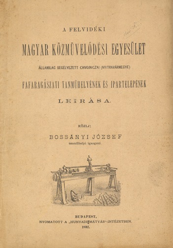 Titulná strana publikácie z roku 1892